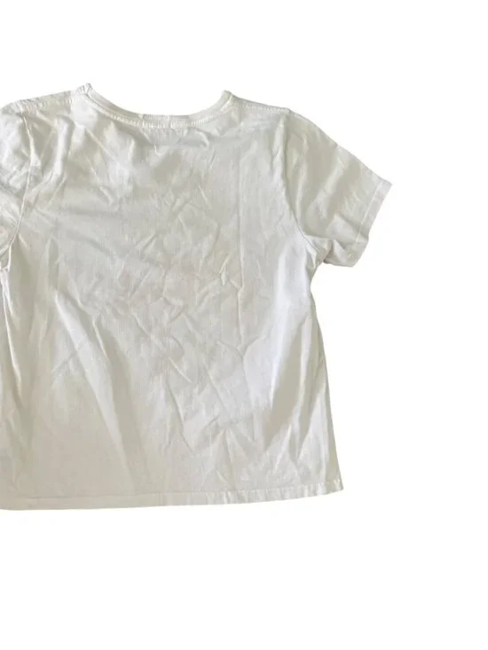 MOTHER The Cropped Itty Bitty Goodie Tee- White/Red/Green Rose- Little Bud- M - Picture 4 of 10